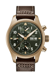 Iwc Pilot Chronogragh Spitfire Green Dial Watch Iw387902